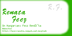 renata fecz business card